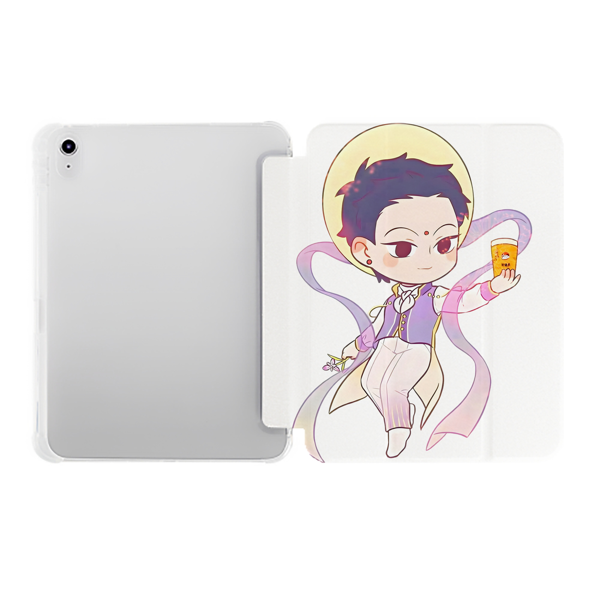 （画像用） Ne Zha 2 ナタ 魔童の大暴れ IPad ケース ペン収納付き 三つ折りスタンド PUレザー×シリコン 対応機種9.5/10.5/10.9インチ